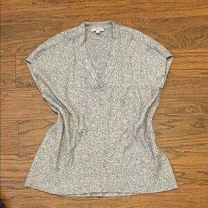 LOFT Light Gray V-Neck